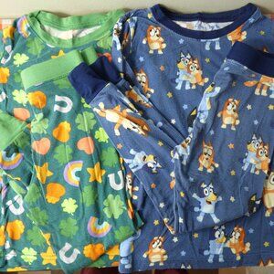 Little Sleepies Lucky Charms & Bluey Bamboo Pajamas, Size 2T